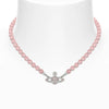 Vivienne Westwood Messaline Pink Orb Choker, Silver Plated