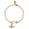 Vivienne Westwood Lucrece Pearl Bracelet, Gold Plated
