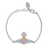 Vivienne Westwood Silver Kika Aqua Rose Bracelet, Silver Plated