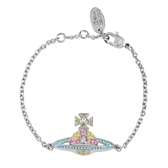 Vivienne Westwood Silver Kika Aqua Rose Bracelet, Silver Plated