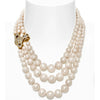 Vivienne Westwood Graziella Three Row Pearl Necklace, Gold Plated
