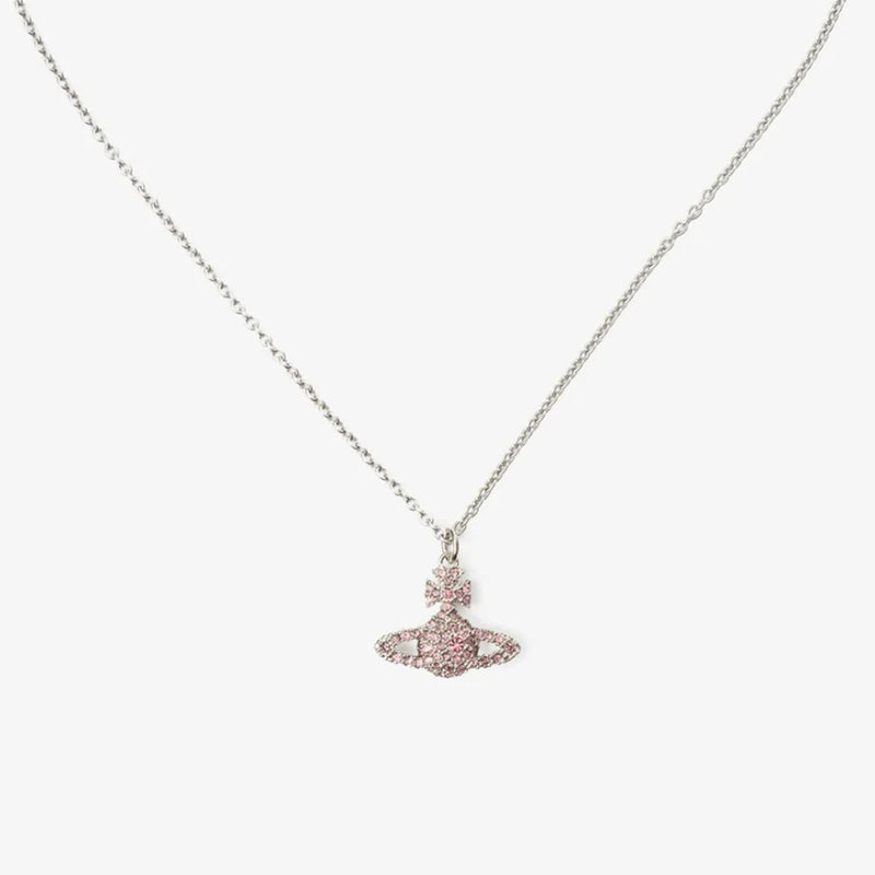 Vivienne Westwood Grace Bas Relief Pink Tone Necklace, Silver Plated