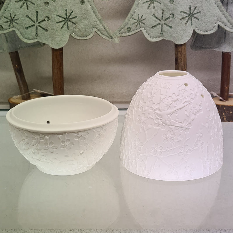 Glow by Welino Swallows Faberge Porcelain Large Tealight
