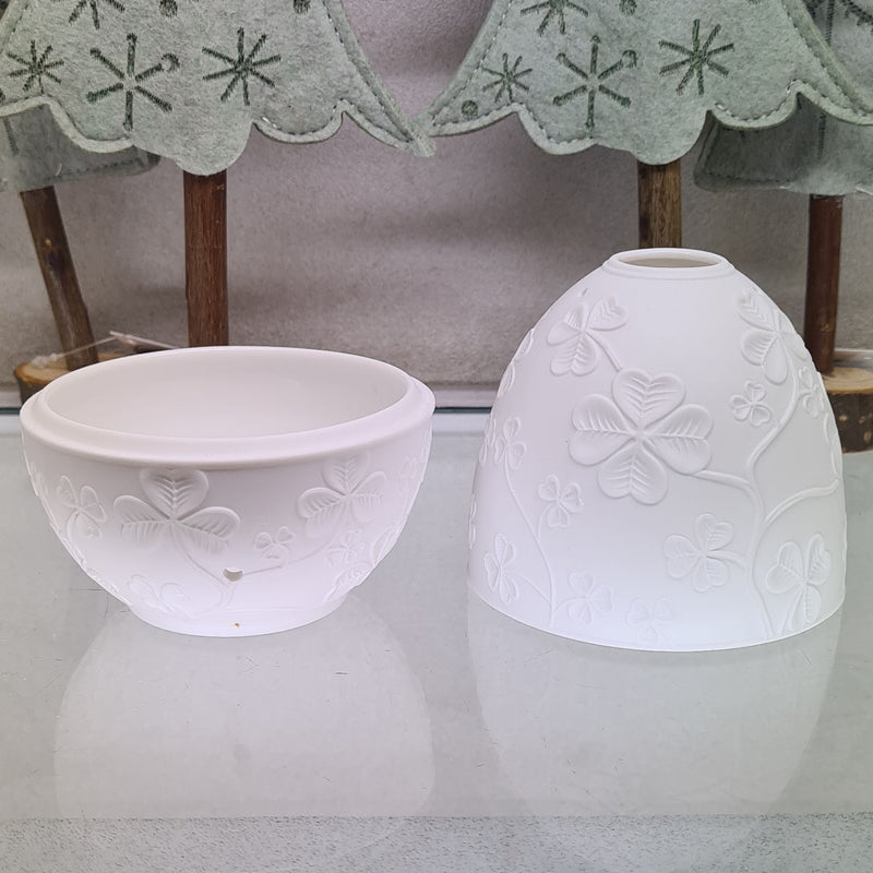 Glow by Welino Shamrock Faberge Porcelain Large Tealight