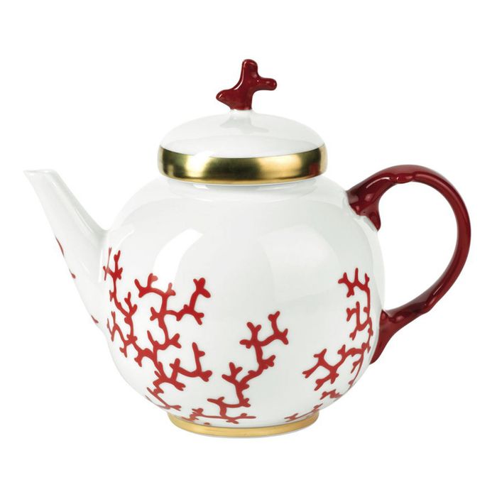 Raynaud Cristobal Rouge Tea Pot,  7.2 x 20.5 x 20.5 x 16 cm