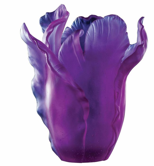 Daum Tulipe Ultra Violet Vase