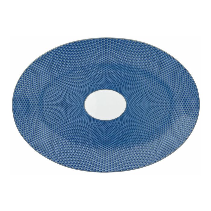 Raynaud Tresor Bleu Oval Platter,  36 x 26cm