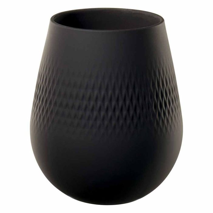 Villeroy & Boch Collier Carre Small Black Vase