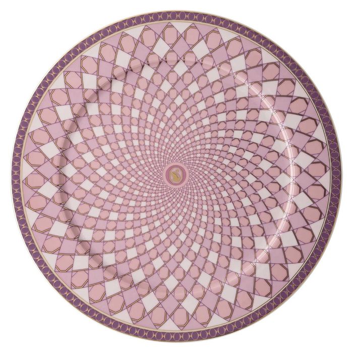 Swarovski Signum Porcelain Service Plate 33 cm, Rose