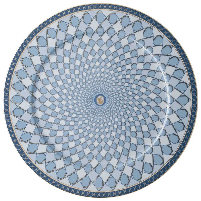 Swarovski Signum Porcelain Service Plate 33 cm, Azure
