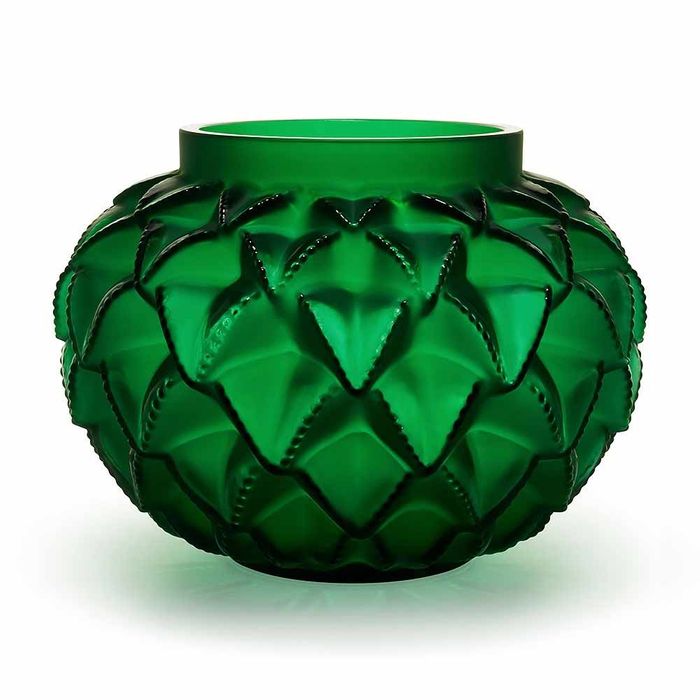 Lalique Languedoc Green Small Vase