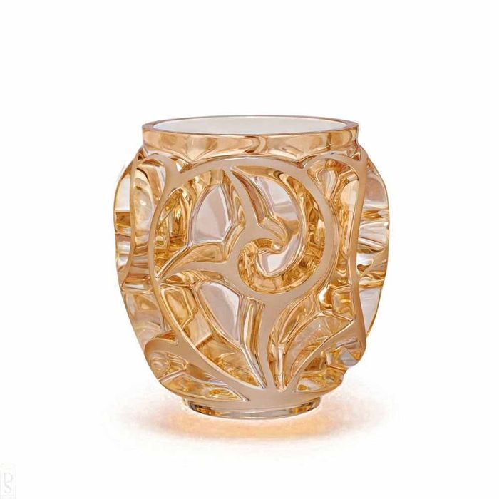 Lalique Gold Luster Tourbillons Small Vase