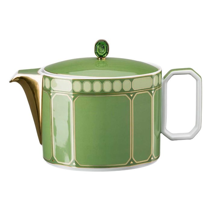 Swarovski Signum Porcelain Tea Pot 3, Fern