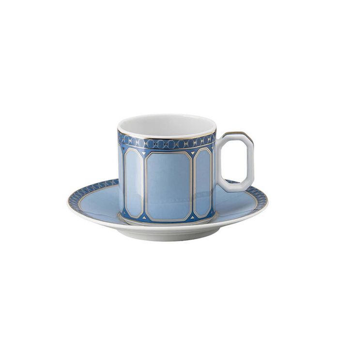 Swarovski Signum Espresso cup & saucer, Azure