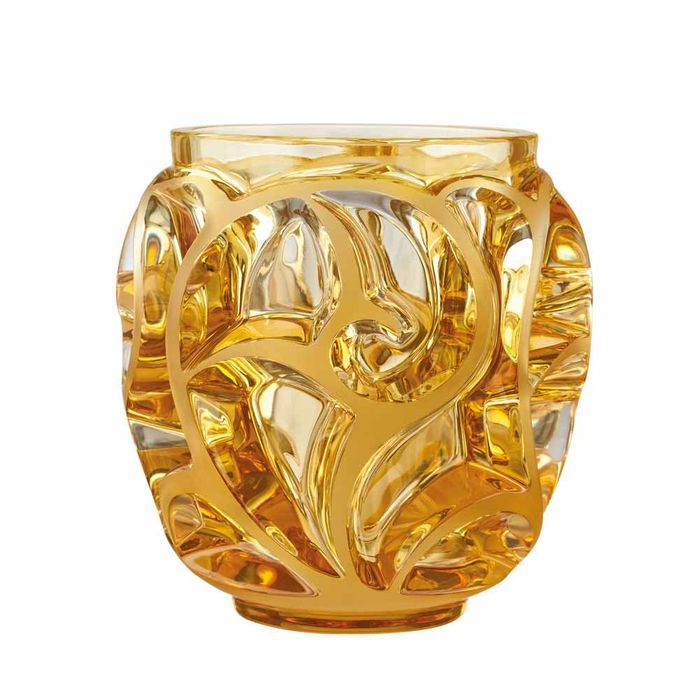 Lalique Amber Tourbillons Small Vase