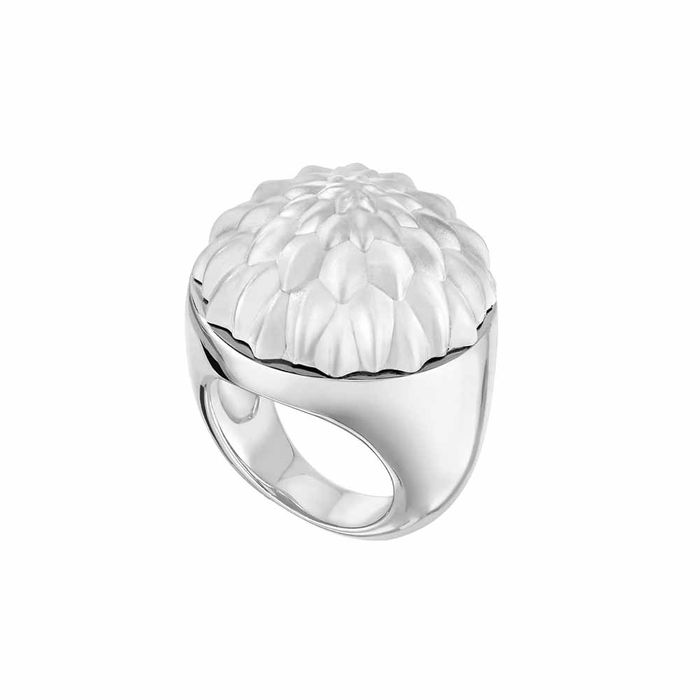 Lalique Flora Bella Clear Ring, Size 57