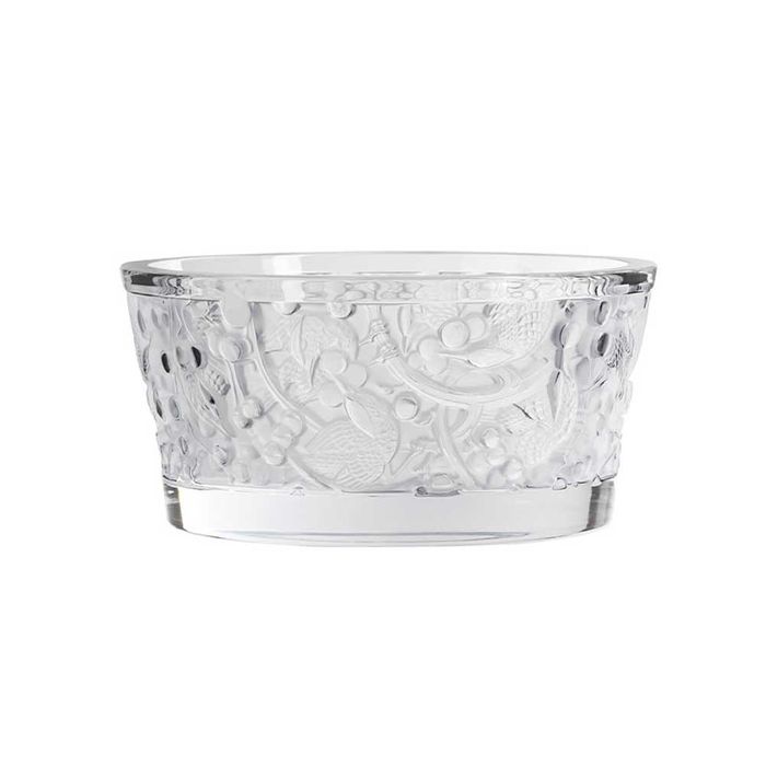 Lalique Merles Et Raisins Bowl, Clear