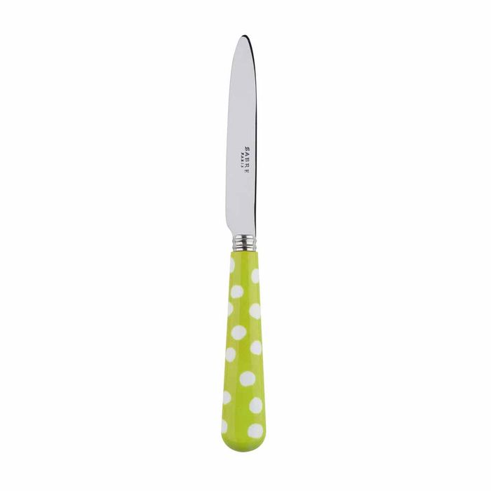 Sabre White Dots Light Green 20cm Dessert Knife