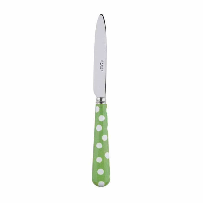 Sabre White Dots Garden Green 20cm Dessert Knife