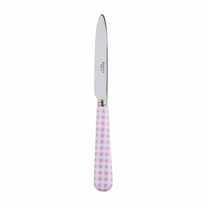Sabre Gingham Pink 20cm Dessert Knife