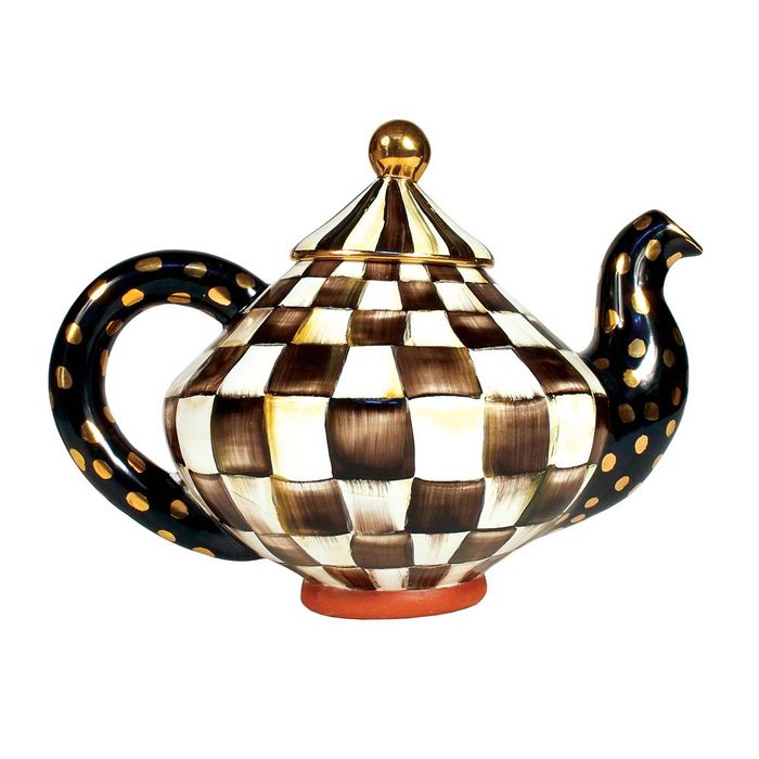 Mackenzie-Childs Courtly Check Teapot