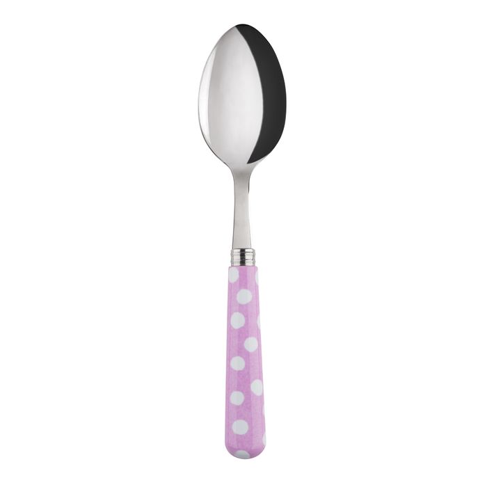 Sabre White Dots Pink 22cm Soup Spoon