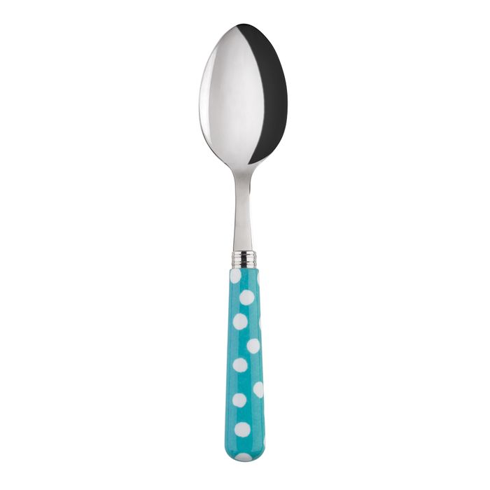 Sabre White Dots Turquoise 22cm Soup Spoon