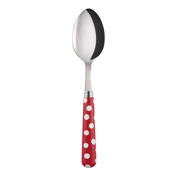 Sabre White Dots Red 22cm Soup Spoon