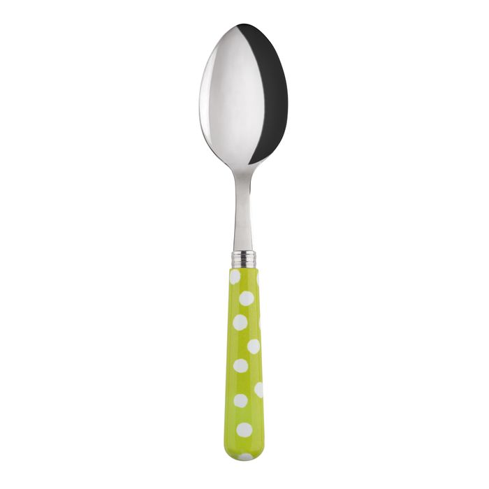 Sabre White Dots Light Green 22cm Soup Spoon