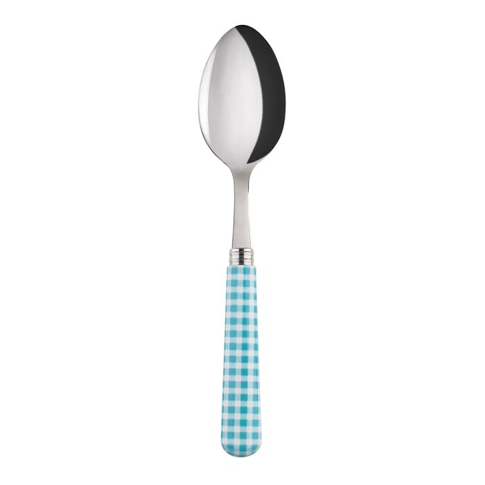 Sabre Gingham Turquoise 22cm Soup Spoon