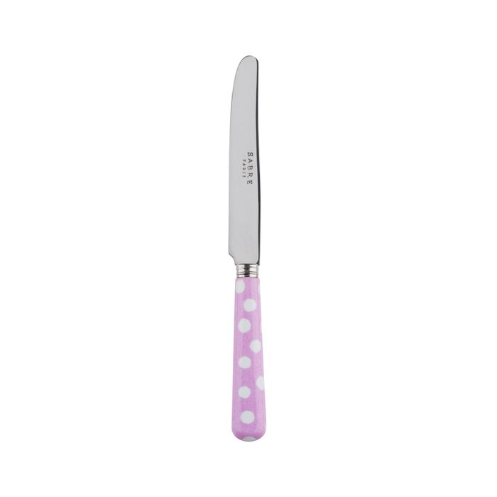 Sabre White Dots Pink 17cm Breakfast Knife