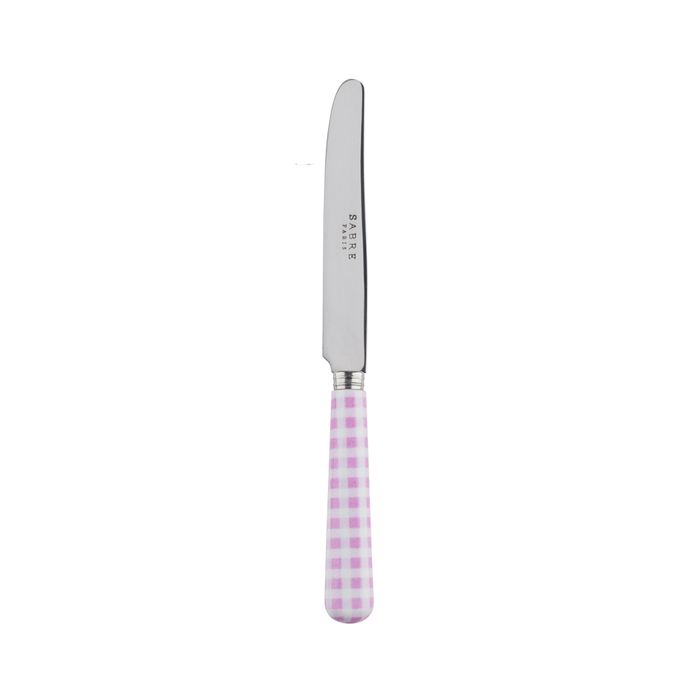 Sabre Gingham Pink 17cm Breakfast Knife