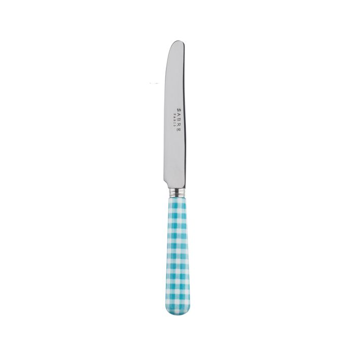Sabre Gingham Turquoise 17cm Breakfast Knife