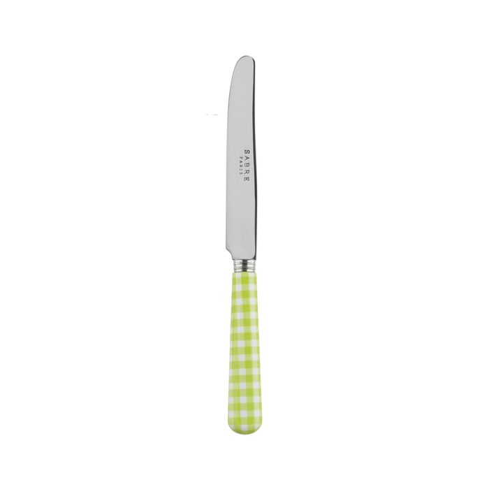 Sabre Gingham Light Green 17cm Breakfast Knife