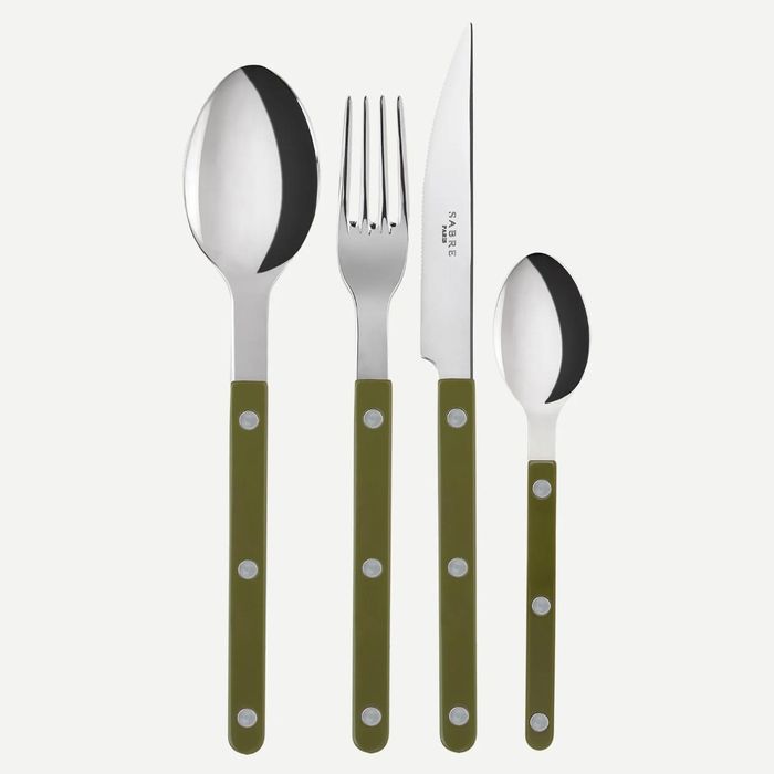 Sabre Bistrots Shiny Green Fern 4 Piece Cutlery Set