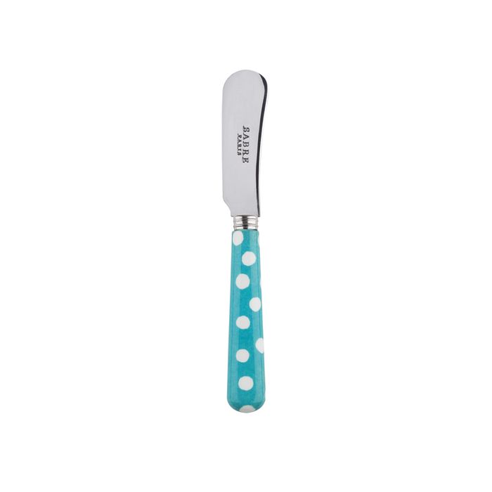 Sabre White Dots Turquoise 14cm Butter Spreader