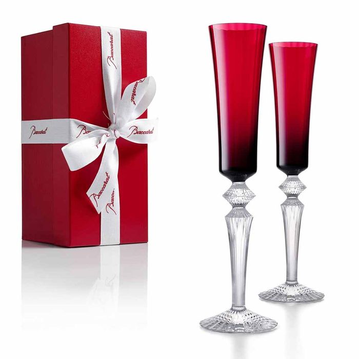 Baccarat Mille Nuits Flutissimo Red Glass (Set of 2)