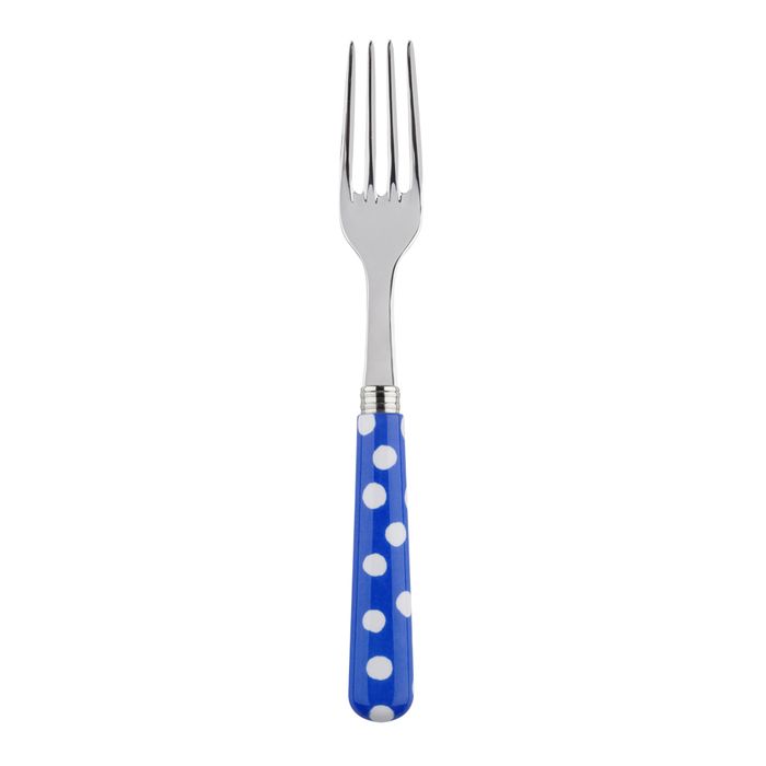 Sabre White Dots Lapis Blue 22cm Dinner Fork