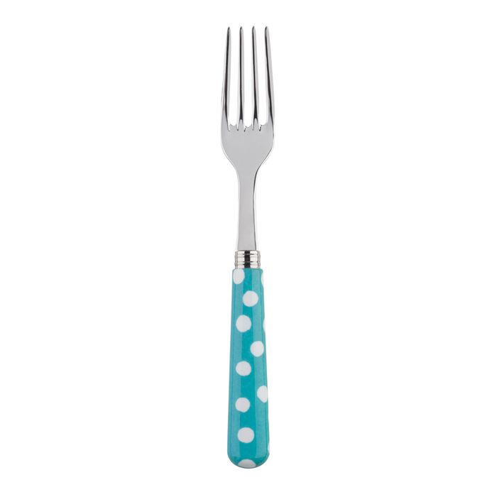 Sabre White Dots Turquoise 22cm Dinner Fork