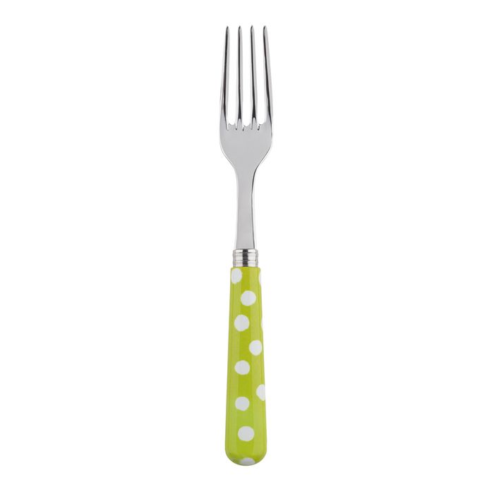 Sabre White Dots Light Green 22cm Dinner Fork
