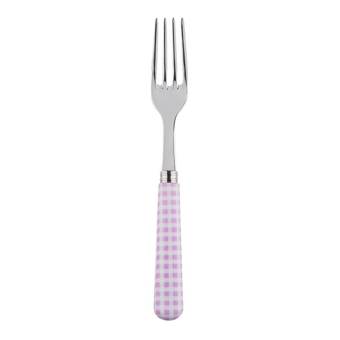 Sabre Gingham Pink 22cm Dinner Fork