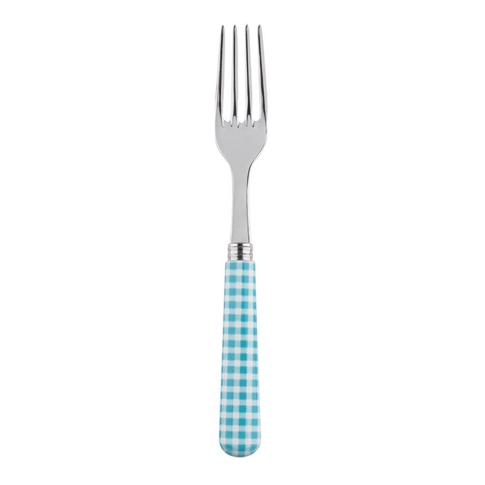 Sabre Gingham Turquoise 22cm Dinner Fork