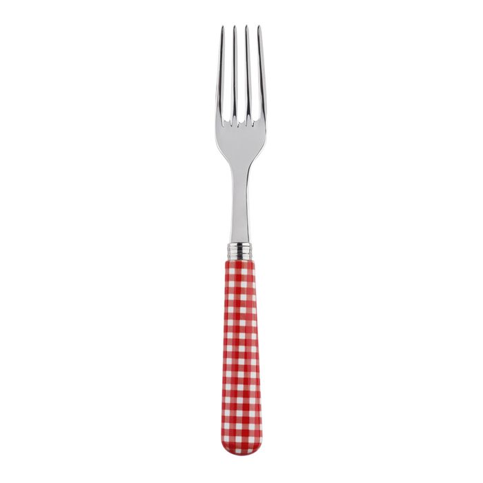 Sabre Gingham Red 22cm Dinner Fork