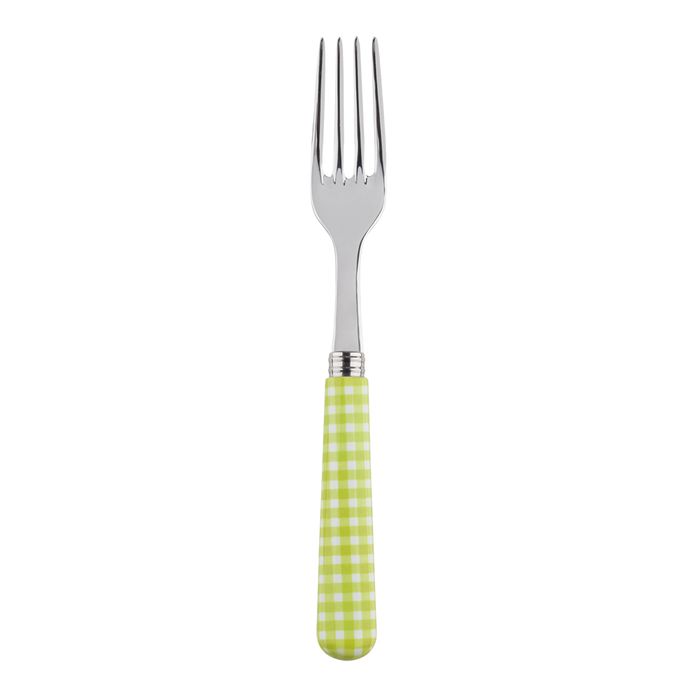Sabre Gingham Light Green 22cm Dinner Fork