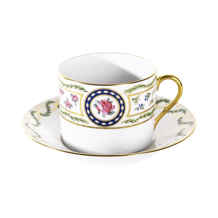 Haviland Louveciennes Cappuccino Cup and Saucer