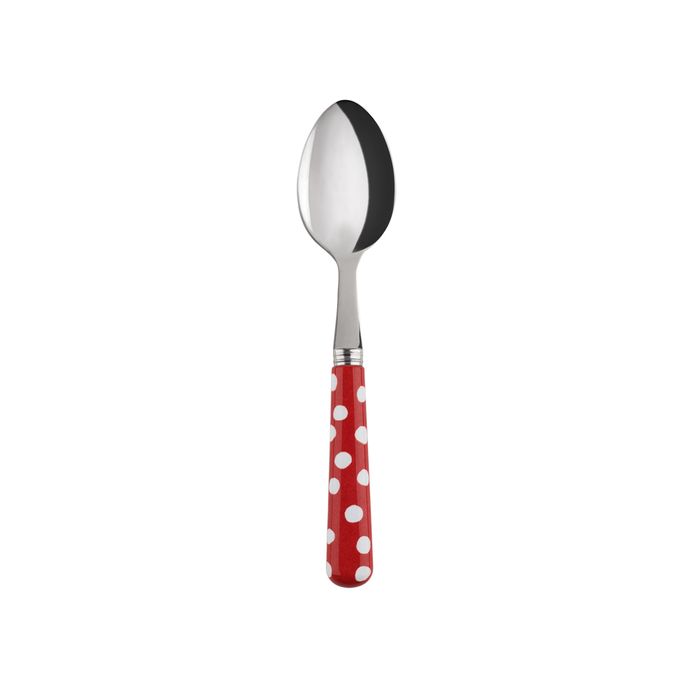 Sabre White Dots Red 14cm Coffee Spoon
