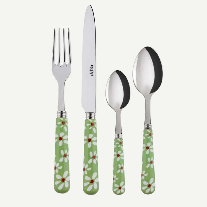 Sabre Marguerite Garden Green 4 Piece Cutlery Set