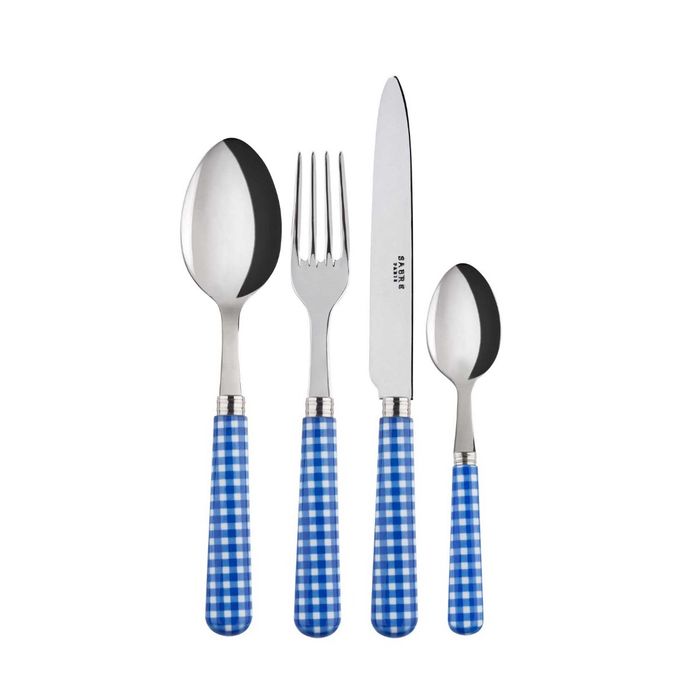 Sabre Gingham Lapis Blue 4 Piece Cutlery Set