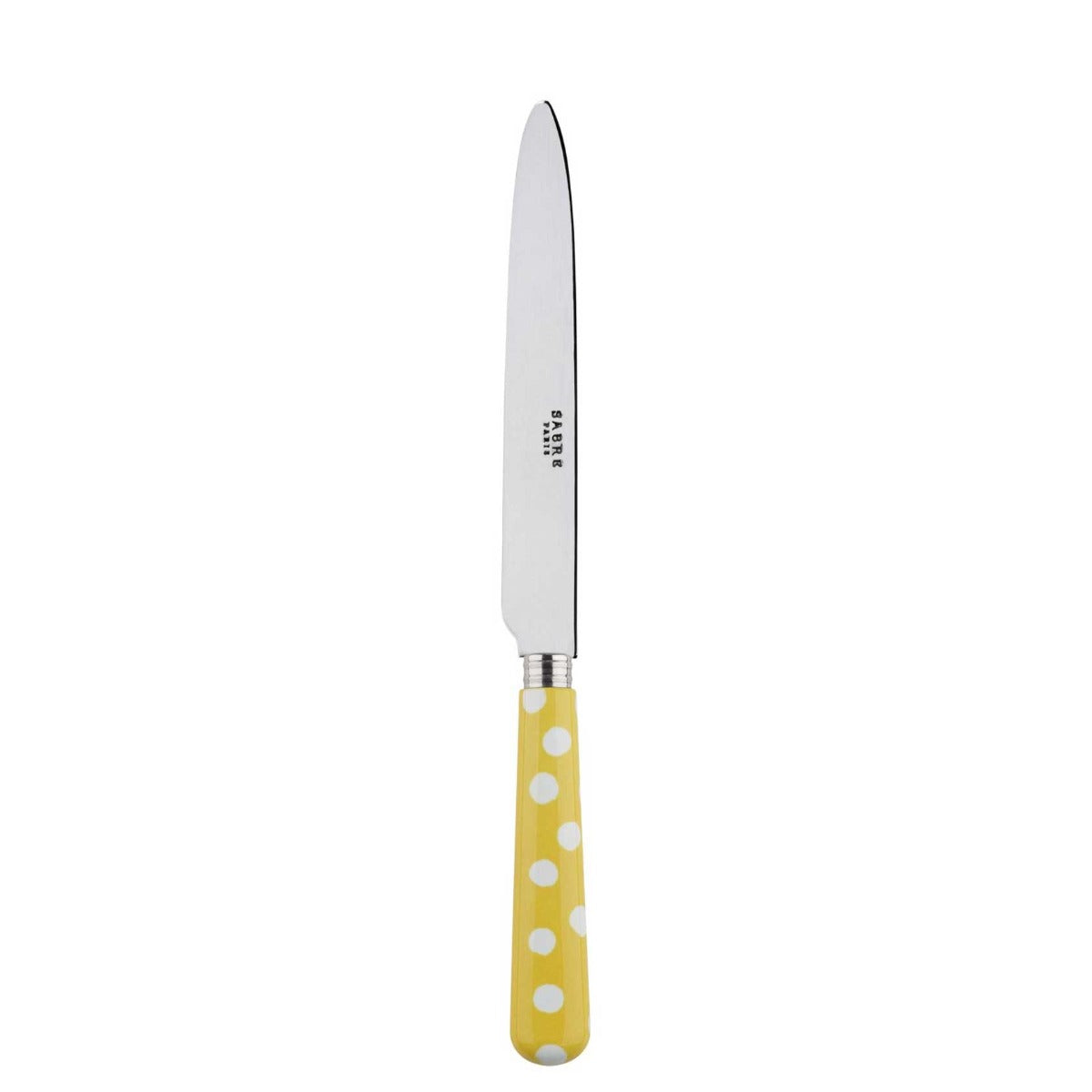 Sabre White Dots Yellow 24cm Dinner Knife