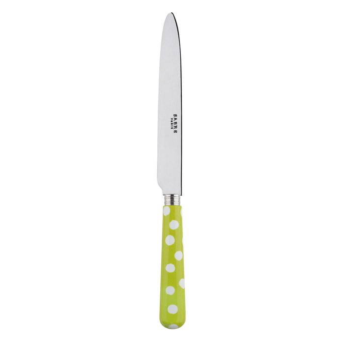 Sabre White Dots Light Green 24cm Dinner Knife